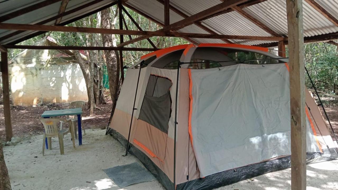 Campamento Yaax Che en Calakmul Conhuas Buitenkant foto